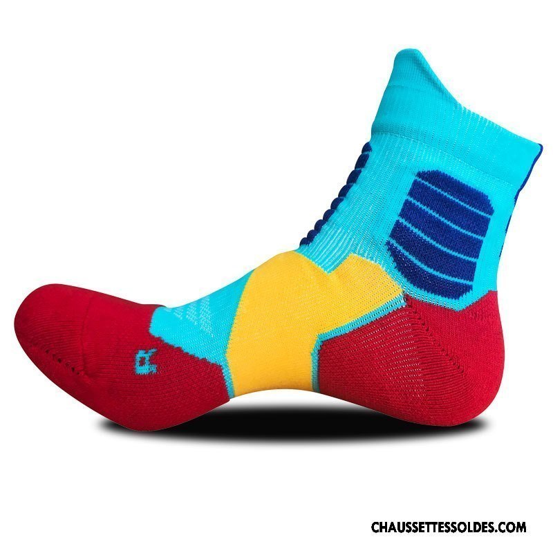 Chaussettes Courtes Homme Mouvement Hiver Absorber La Sueur L'automne Basket Milieu Bleu Marin