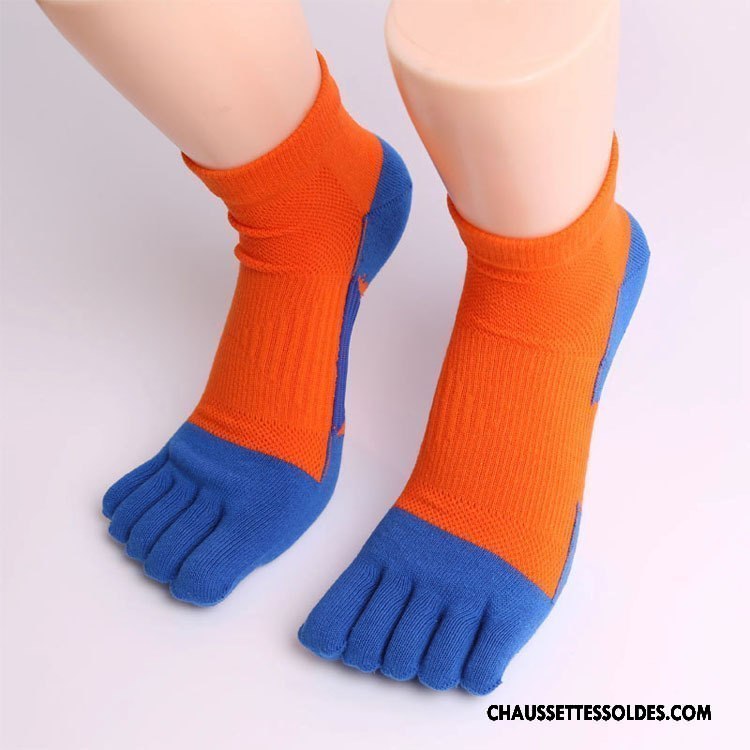 Chaussettes Courtes Homme Mouvement Matelassé Running Rouge