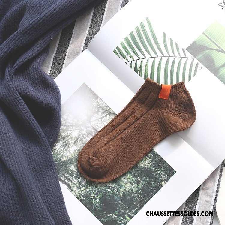 Chaussettes Courtes Homme Nouvelles Arrivées Rétro Printemps Été Chaussette Basse Coupée Femme Pure Vert