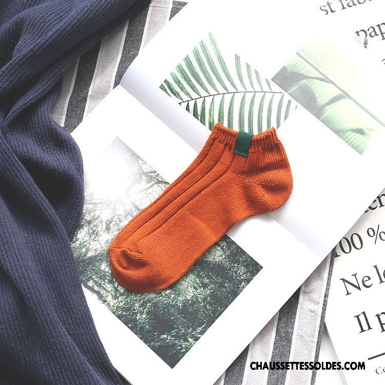 Chaussettes Courtes Homme Nouvelles Arrivées Rétro Printemps Été Chaussette Basse Coupée Femme Pure Vert