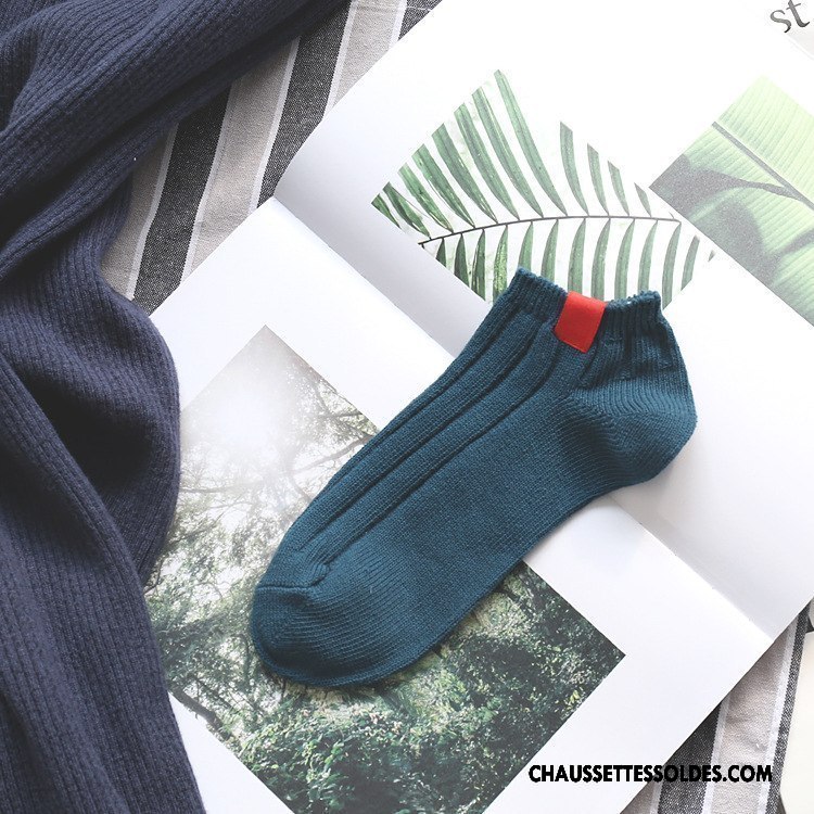 Chaussettes Courtes Homme Nouvelles Arrivées Rétro Printemps Été Chaussette Basse Coupée Femme Pure Vert