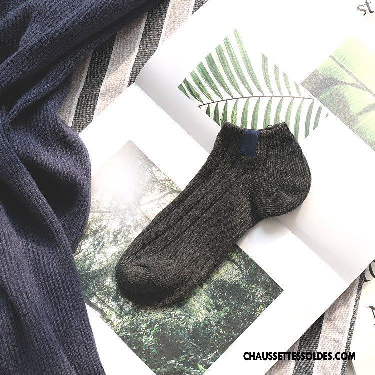 Chaussettes Courtes Homme Nouvelles Arrivées Rétro Printemps Été Chaussette Basse Coupée Femme Pure Vert