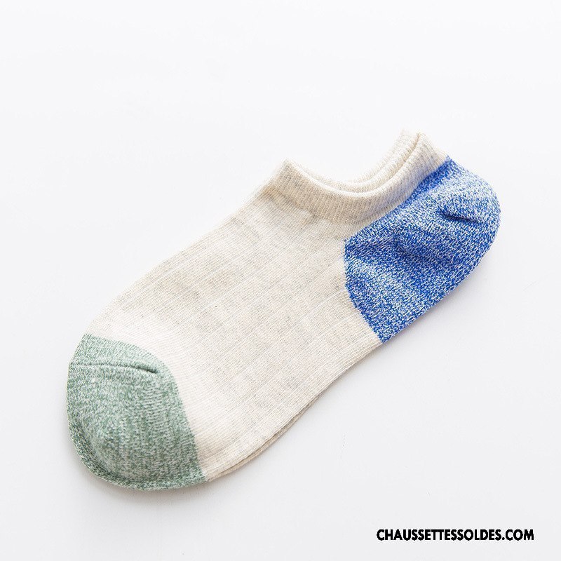 Chaussettes Courtes Homme Personnalité L'automne Le Nouveau Hiver Couleurs Mixtes Vert