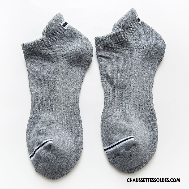Chaussettes Courtes Homme Poignet Nouvelles Arrivées Chaussette Basse Coupée Basket Escalade Terry Pure Bleu