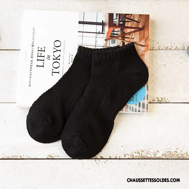 Chaussettes Courtes Homme Respirant 100% Coton Chaussette Courte Le Nouveau L'automne Mouvement Couleurs Mixtes Bordeaux