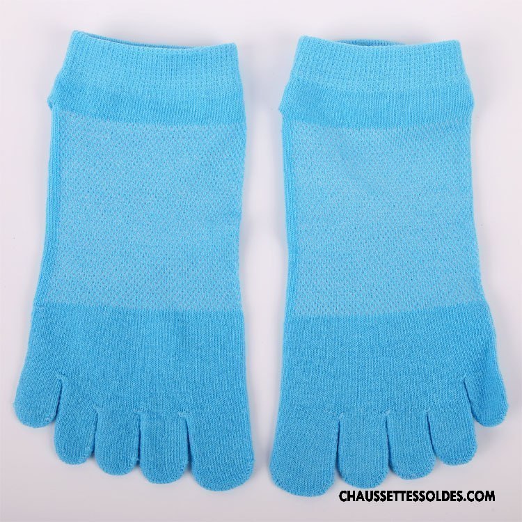 Chaussettes Courtes Homme Respirant Cinq Doigts Absorber La Sueur Matelassé Casual Mouvement Gris