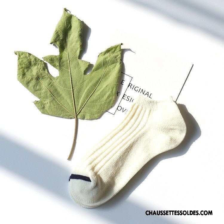 Chaussettes Courtes Homme Respirant Femme Chaussette Basse Coupée 100% Coton Lovers Chaussette Courte Jaune