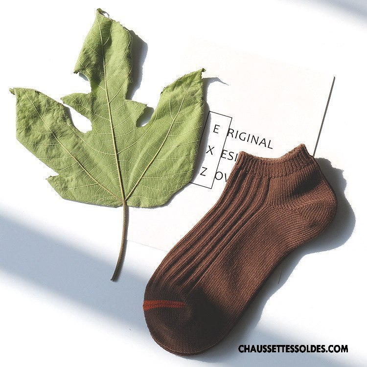 Chaussettes Courtes Homme Respirant Femme Chaussette Basse Coupée 100% Coton Lovers Chaussette Courte Jaune