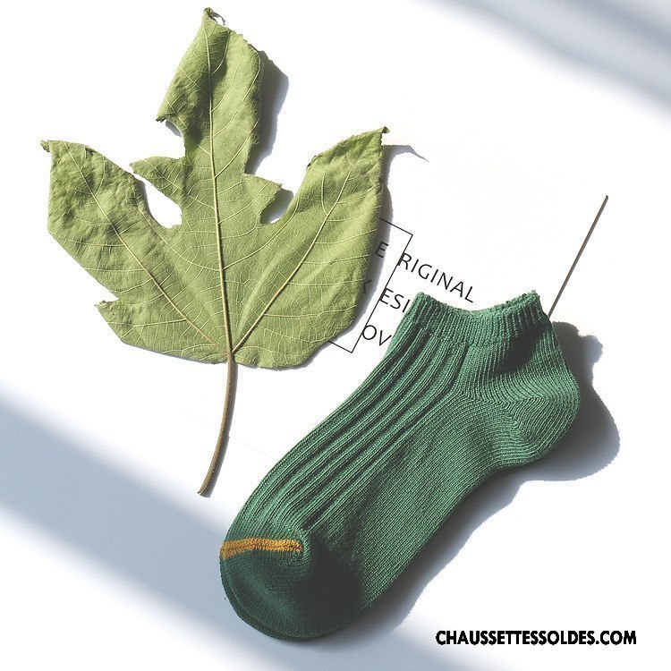 Chaussettes Courtes Homme Respirant Femme Chaussette Basse Coupée 100% Coton Lovers Chaussette Courte Jaune