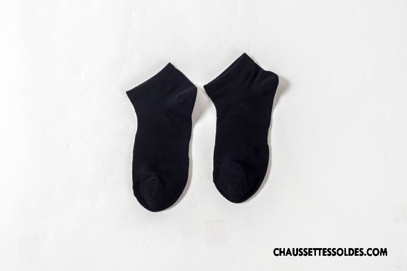 Chaussettes Courtes Homme Respirant Le Nouveau Chaussette Basse Coupée 100% Coton Plaine Tendance Bleu Clair