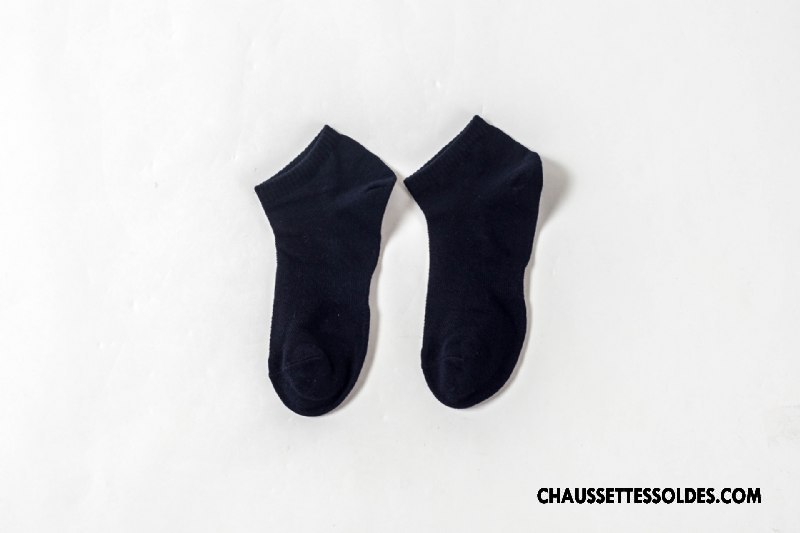 Chaussettes Courtes Homme Respirant Le Nouveau Chaussette Basse Coupée 100% Coton Plaine Tendance Bleu Clair