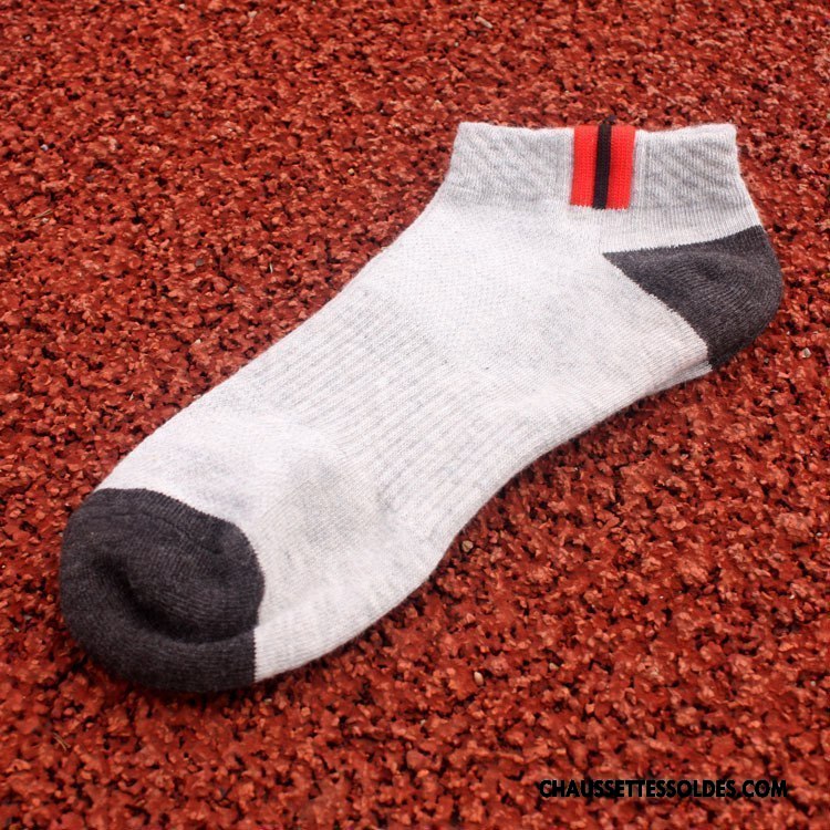 Chaussettes Courtes Homme Réseau Basket Matelassé De Plein Air Chaussette Basse Coupée Escalade Blanc