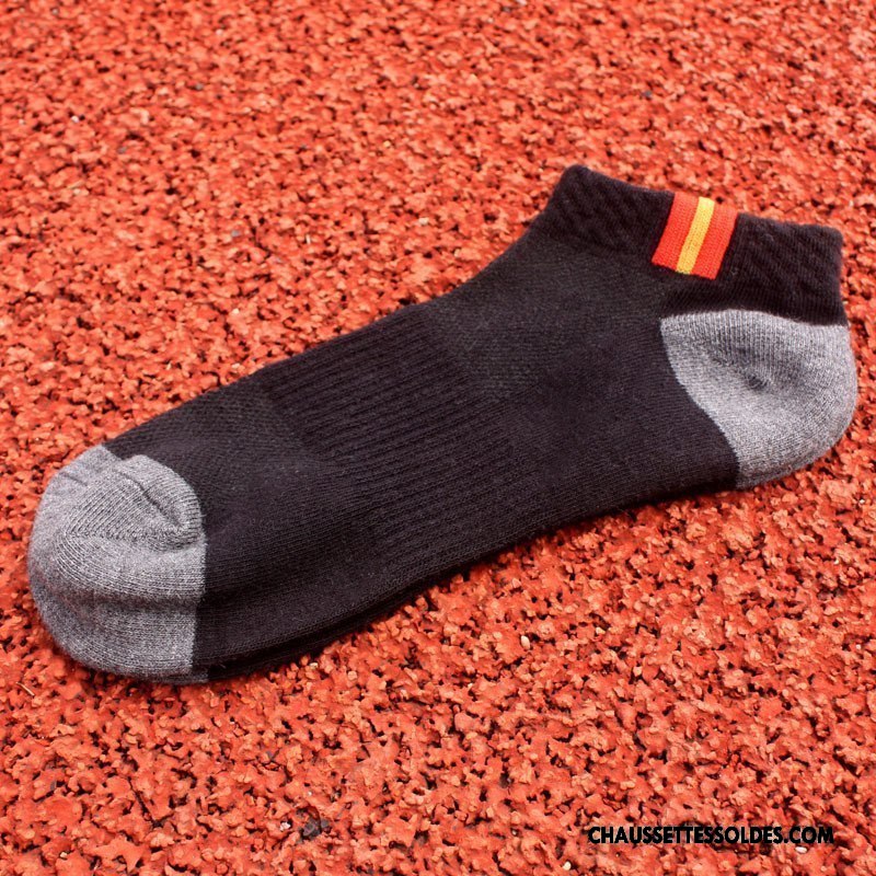 Chaussettes Courtes Homme Réseau Basket Matelassé De Plein Air Chaussette Basse Coupée Escalade Blanc