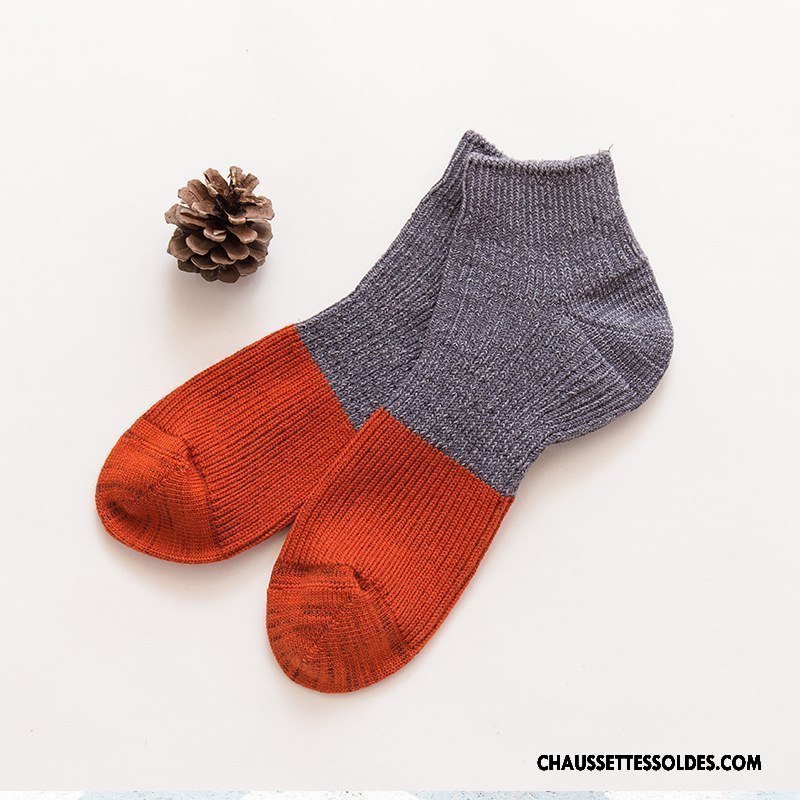 Chaussettes Courtes Homme Rétro Coton Bio L'automne Matelassé Nouvelles Arrivées Hiver Marron / Brun