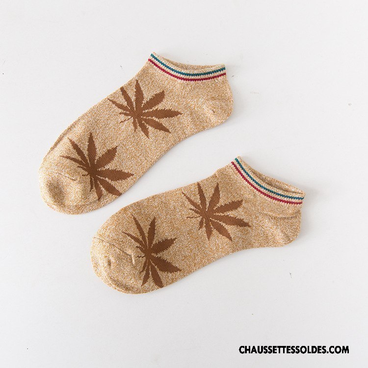 Chaussettes Courtes Homme Rétro Mouvement Chaussettes En Coton Le Nouveau Violet