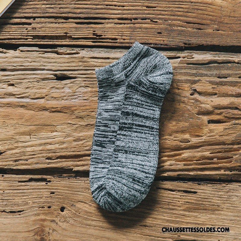 Chaussettes Courtes Homme Rétro Serviette Thermiques Personnalité Plus De Velours Le Nouveau Gris