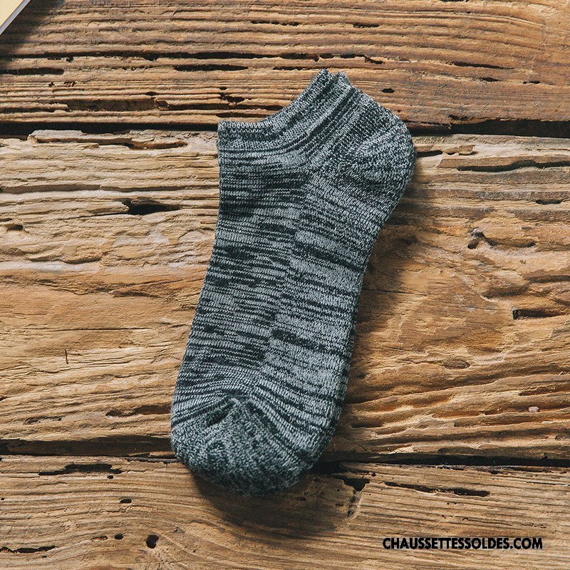 Chaussettes Courtes Homme Rétro Serviette Thermiques Personnalité Plus De Velours Le Nouveau Gris
