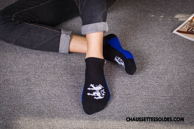 Chaussettes Courtes Homme Rétro Terry Chaussette Basse Coupée 100% Coton Tendance Renforcé Blanc