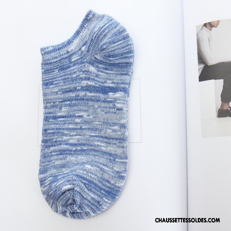 Chaussettes Courtes Homme Rétro Été Printemps Chaussette Basse Coupée Chaussette Courte Style National Couleurs Mixtes Coloré Clair