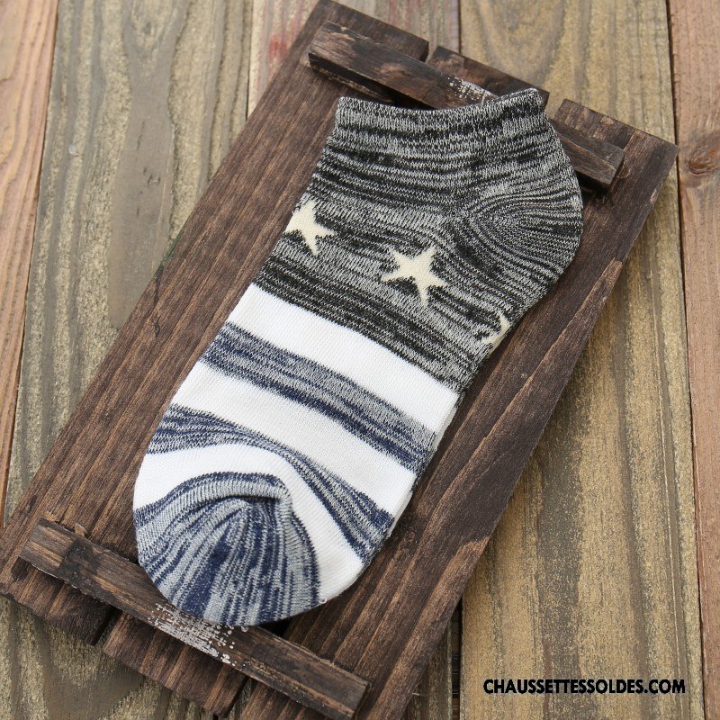 Chaussettes Courtes Homme Rétro Été Printemps Chaussette Basse Coupée Chaussette Courte Style National Couleurs Mixtes Coloré Clair