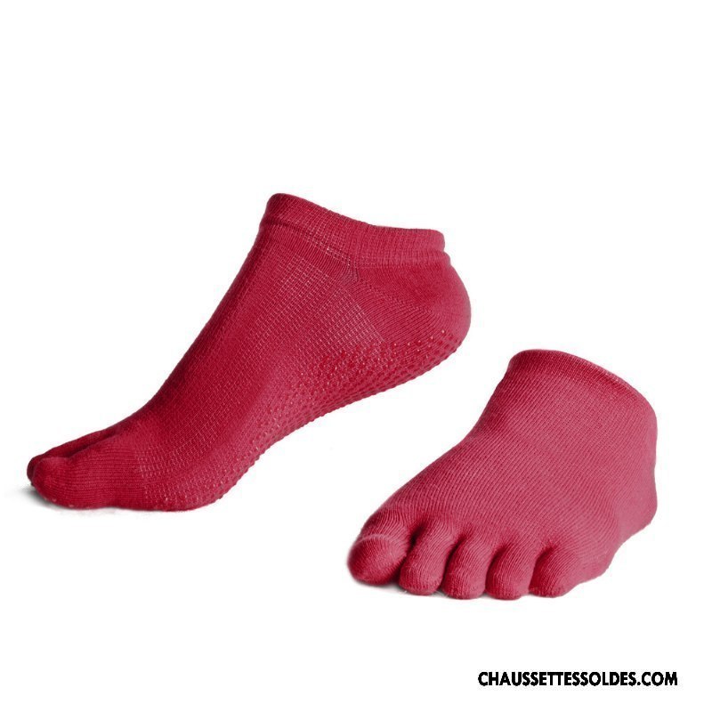 Chaussettes Courtes Homme Silicone Métier Cinq Doigts Coton Bio Yoga Respirant Bleu