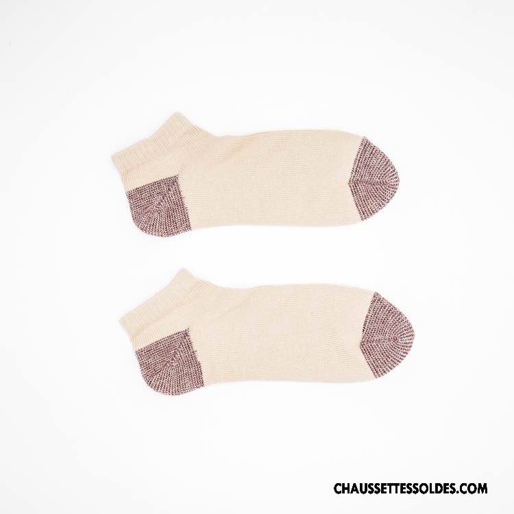 Chaussettes Courtes Homme Style National Tendance 100% Coton Chaussette Basse Coupée Rétro Gris