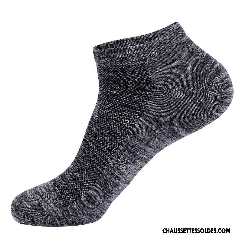 Chaussettes Courtes Homme Séchage Rapide Antibactérien Respirant Invisible Anti-odeur Chaussette Courte Bordeaux