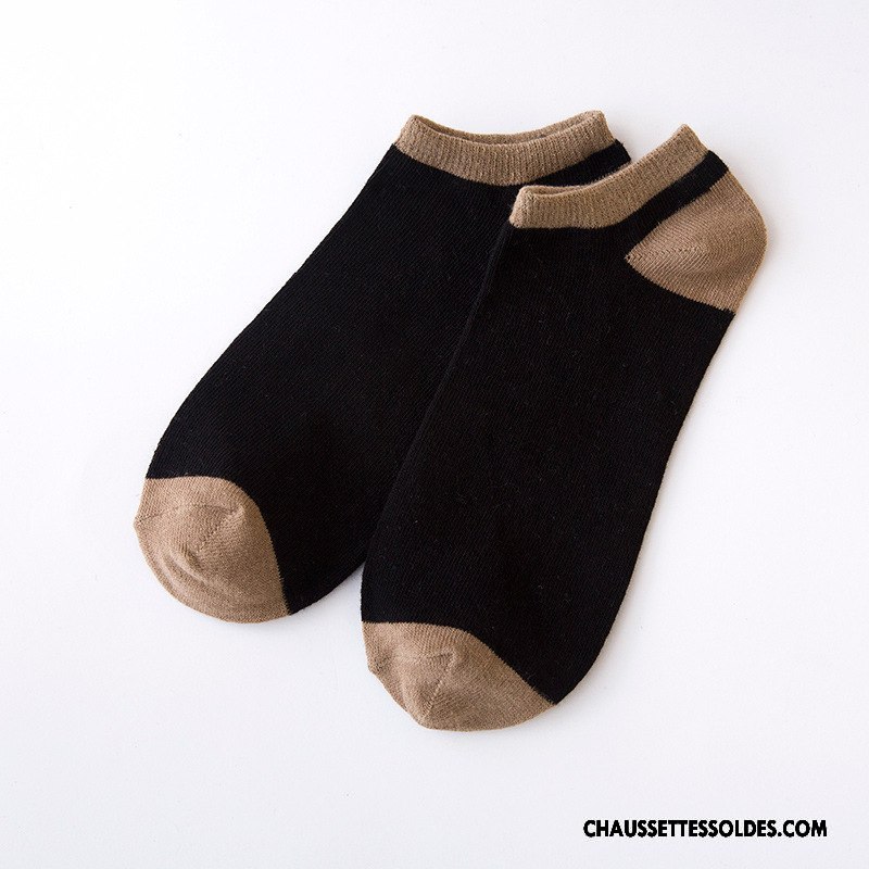 Chaussettes Courtes Homme Tendance Chaussette Basse Coupée Casual 100% Coton Classique Pure