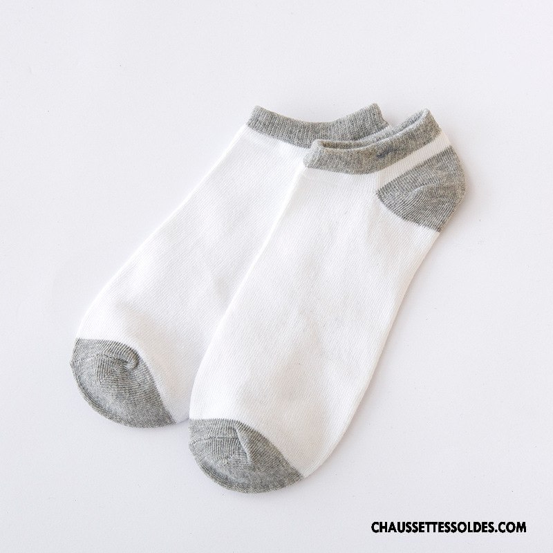 Chaussettes Courtes Homme Tendance Chaussette Basse Coupée Casual 100% Coton Classique Pure