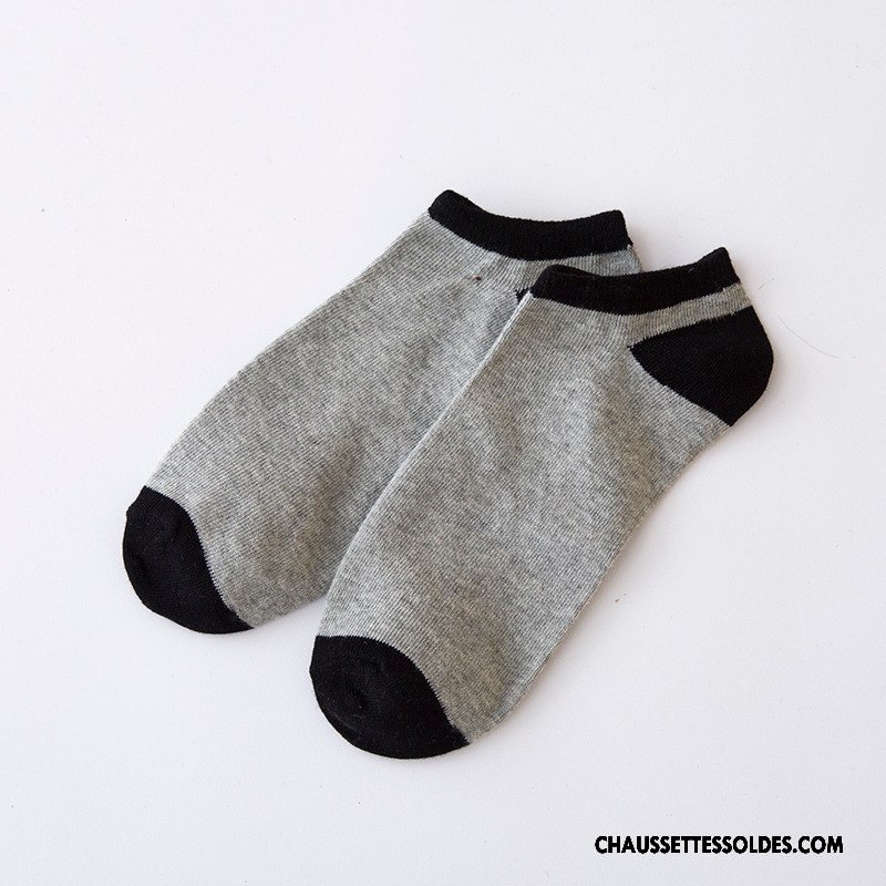 Chaussettes Courtes Homme Tendance Chaussette Basse Coupée Casual 100% Coton Classique Pure