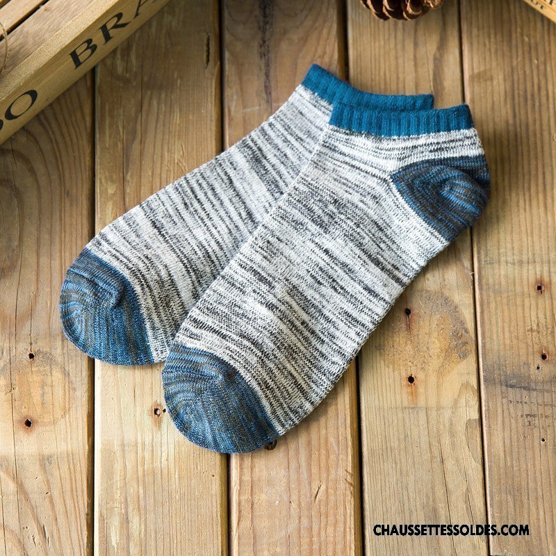Chaussettes Courtes Homme Tendance Chaussette Basse Coupée Style National 100% Coton Rétro Chaussette Courte