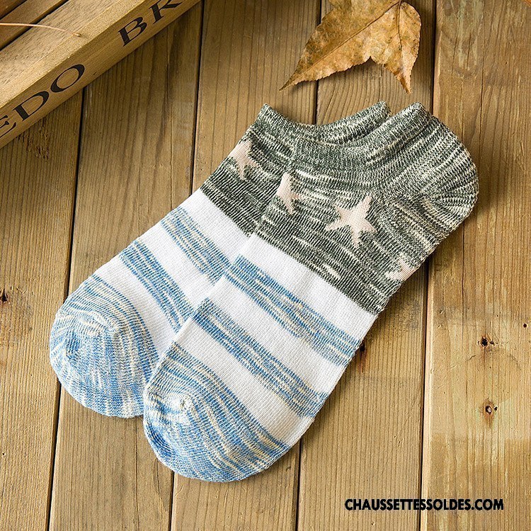 Chaussettes Courtes Homme Tendance Hiver L'automne Casual Pentacle Gris