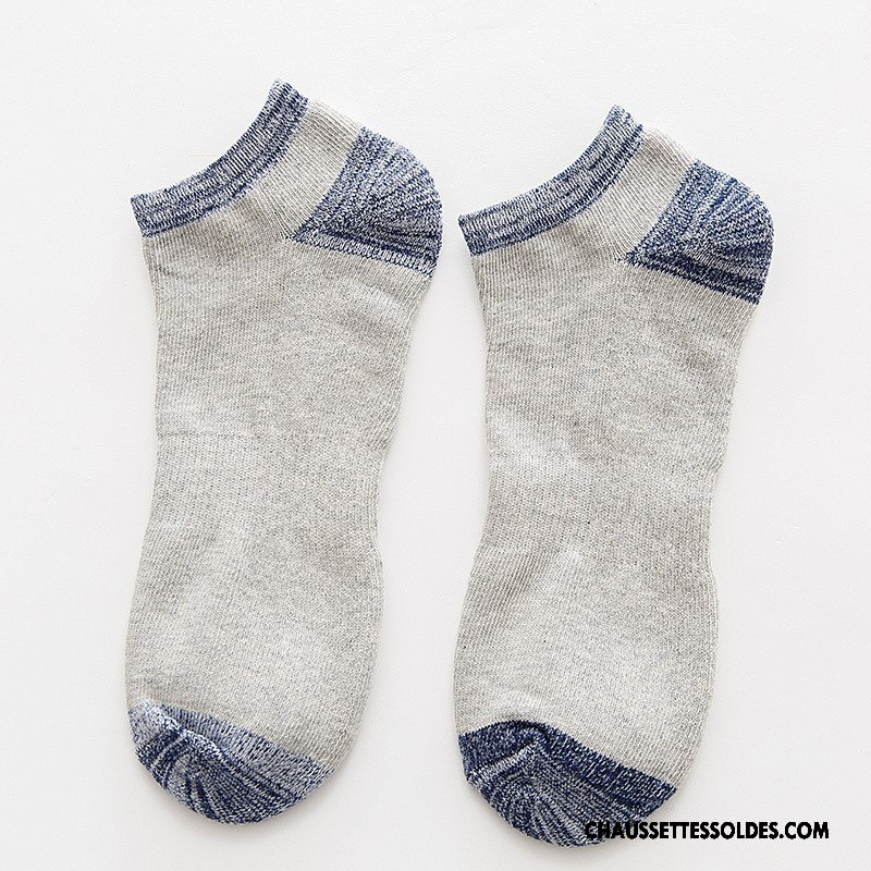 Chaussettes Courtes Homme Thermiques Terry L'automne Casual 100% Coton Hiver Pure Bleu