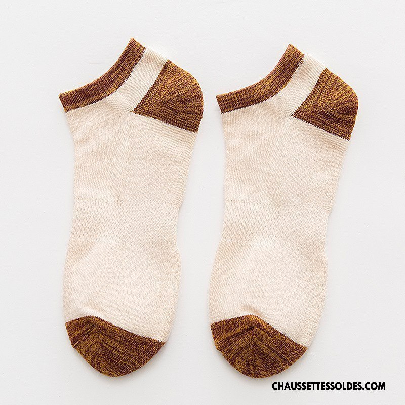 Chaussettes Courtes Homme Thermiques Terry L'automne Casual 100% Coton Hiver Pure Bleu