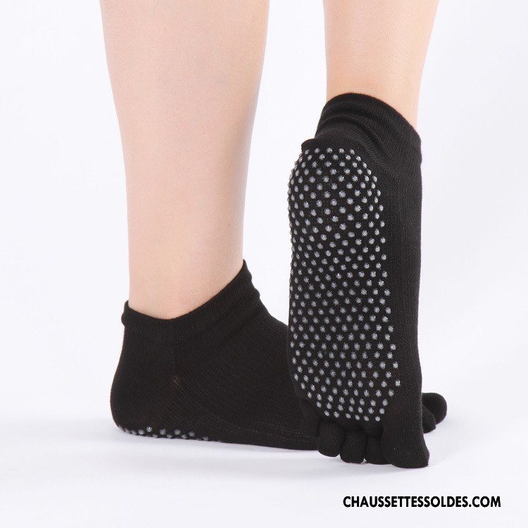 Chaussettes De Yoga Femme Absorber La Sueur Cinq Doigts Coton Bio Mouvement Ouverture Du Pied 100% Coton Bordeaux