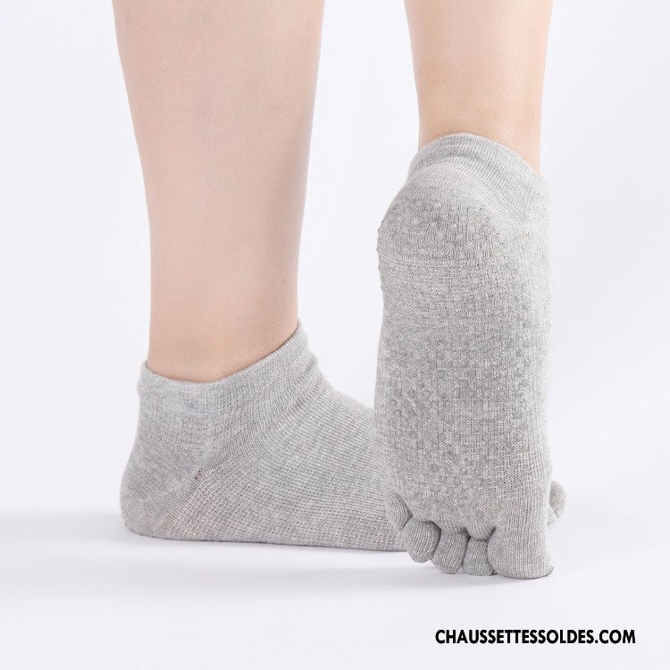 Chaussettes De Yoga Femme Absorber La Sueur Cinq Doigts Coton Bio Mouvement Ouverture Du Pied 100% Coton Bordeaux