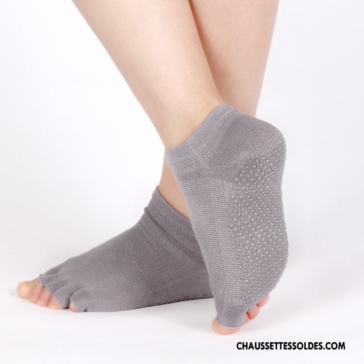 Chaussettes De Yoga Femme Absorber La Sueur Cinq Doigts Coton Bio Mouvement Ouverture Du Pied 100% Coton Bordeaux