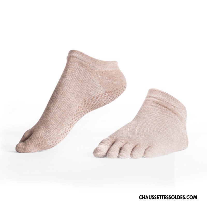 Chaussettes De Yoga Femme Absorber La Sueur Silicone Antidérapant Mouvement Courte Respirant Bleu Marin