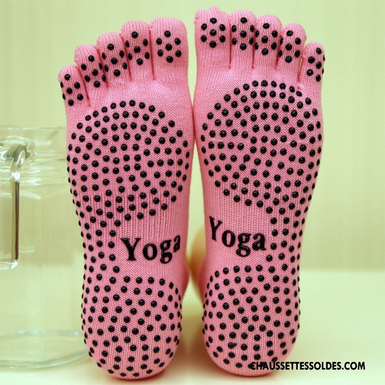 Chaussettes De Yoga Femme Antidérapant Cinq Doigts Matelassé Le Nouveau Jaune