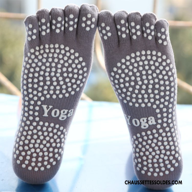 Chaussettes De Yoga Femme Antidérapant Cinq Doigts Matelassé Le Nouveau Jaune
