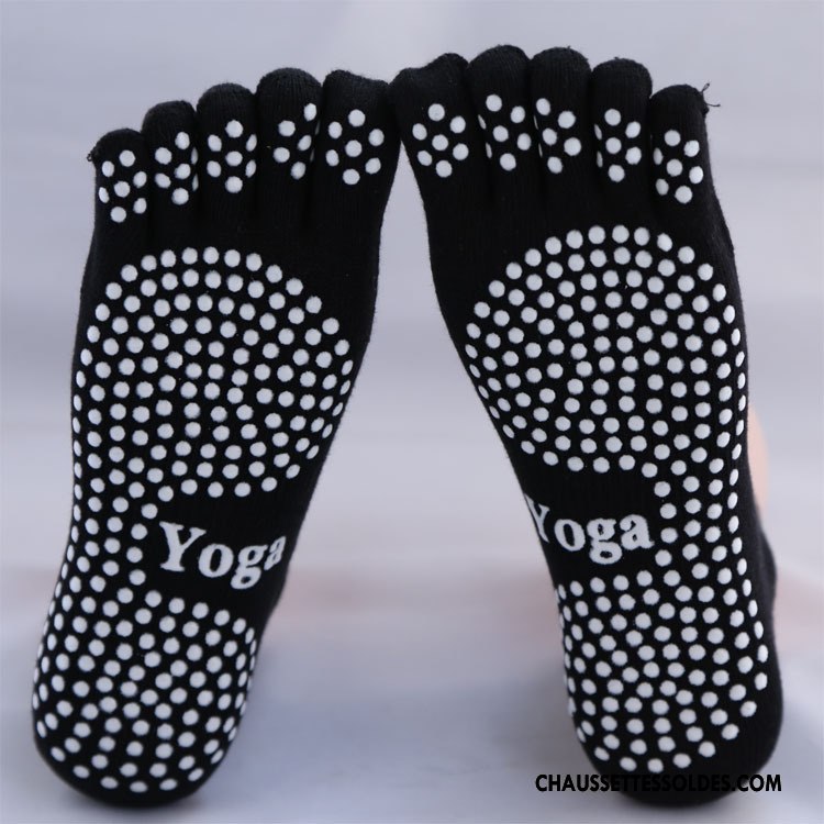 Chaussettes De Yoga Femme Antidérapant Cinq Doigts Matelassé Le Nouveau Jaune