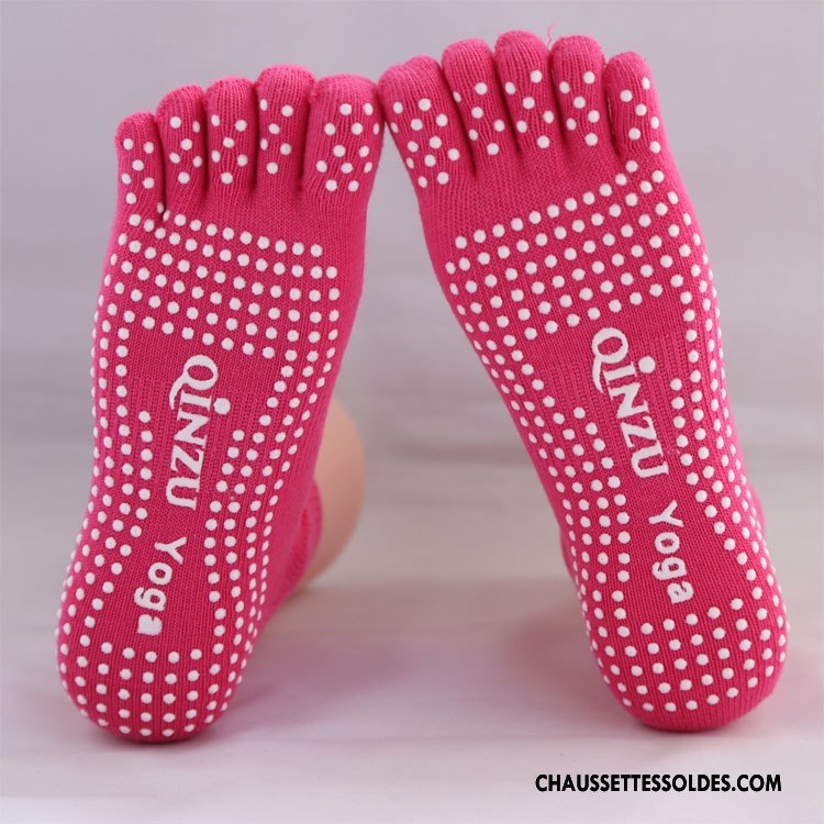 Chaussettes De Yoga Femme Antidérapant Cinq Doigts Matelassé Le Nouveau Jaune