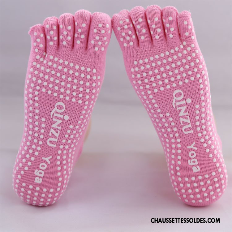 Chaussettes De Yoga Femme Antidérapant Cinq Doigts Matelassé Le Nouveau Jaune