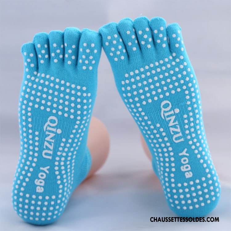 Chaussettes De Yoga Femme Antidérapant Cinq Doigts Matelassé Le Nouveau Jaune