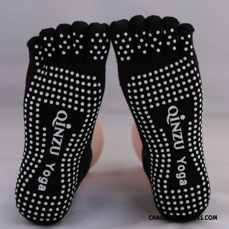 Chaussettes De Yoga Femme Antidérapant Cinq Doigts Matelassé Le Nouveau Jaune