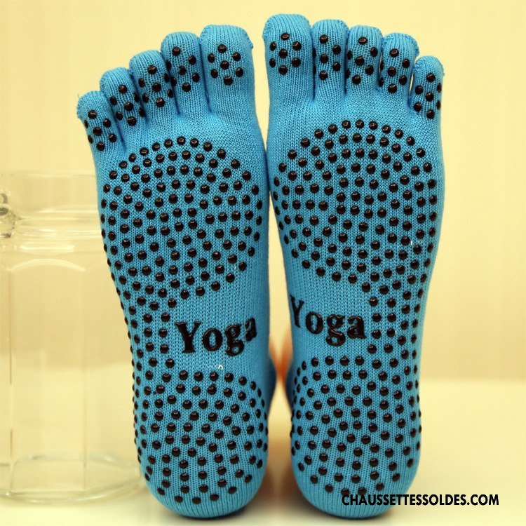 Chaussettes De Yoga Femme Antidérapant Cinq Doigts Matelassé Le Nouveau Jaune
