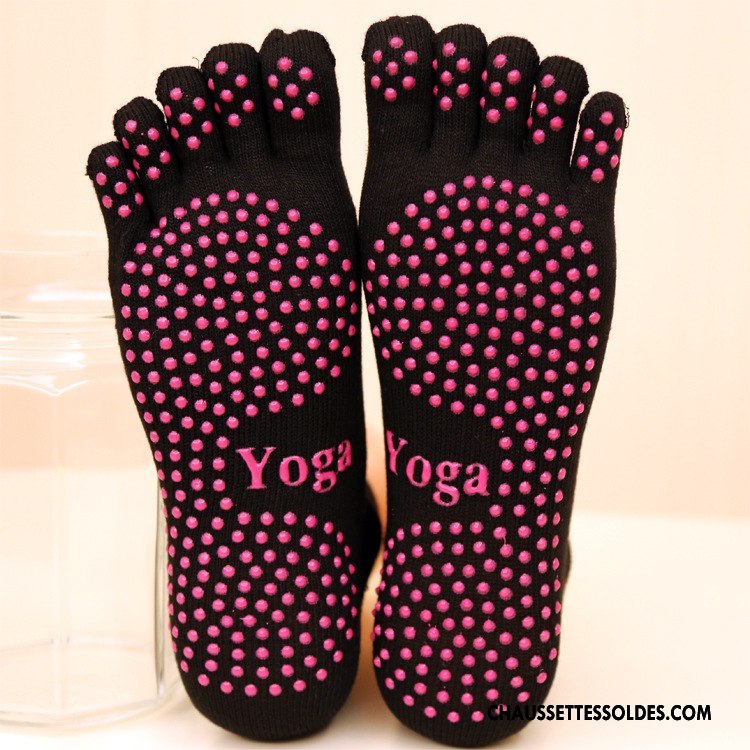 Chaussettes De Yoga Femme Antidérapant Cinq Doigts Matelassé Le Nouveau Jaune