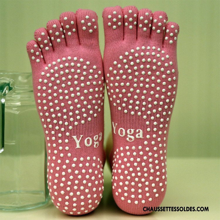 Chaussettes De Yoga Femme Antidérapant Cinq Doigts Matelassé Le Nouveau Jaune