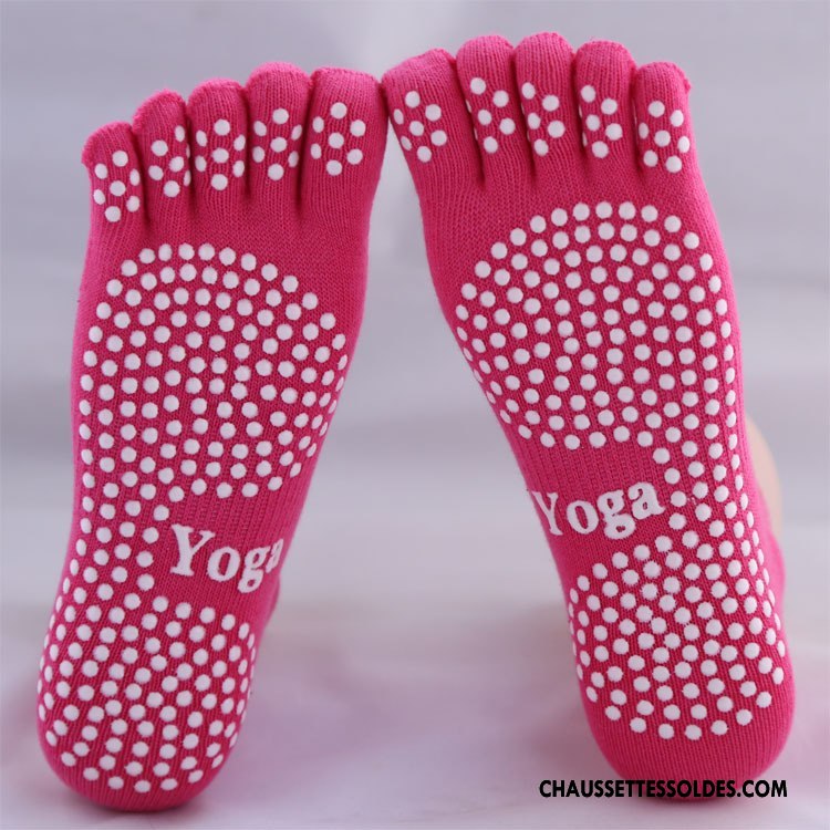 Chaussettes De Yoga Femme Antidérapant Cinq Doigts Matelassé Le Nouveau Jaune