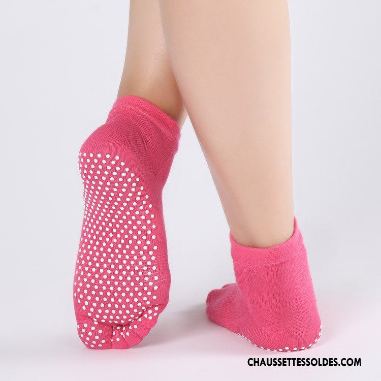 Chaussettes De Yoga Femme Antidérapant Dame Chaussettes En Coton L'automne Coton Bio Hiver Bleu